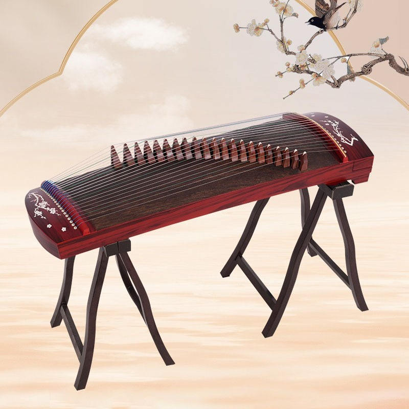 Musical Instrument Guzheng - 手作り中国古琴ポータブルパフォーマンス小型古筝初心者練習プロフェッショナル古筝伝統的な楽器