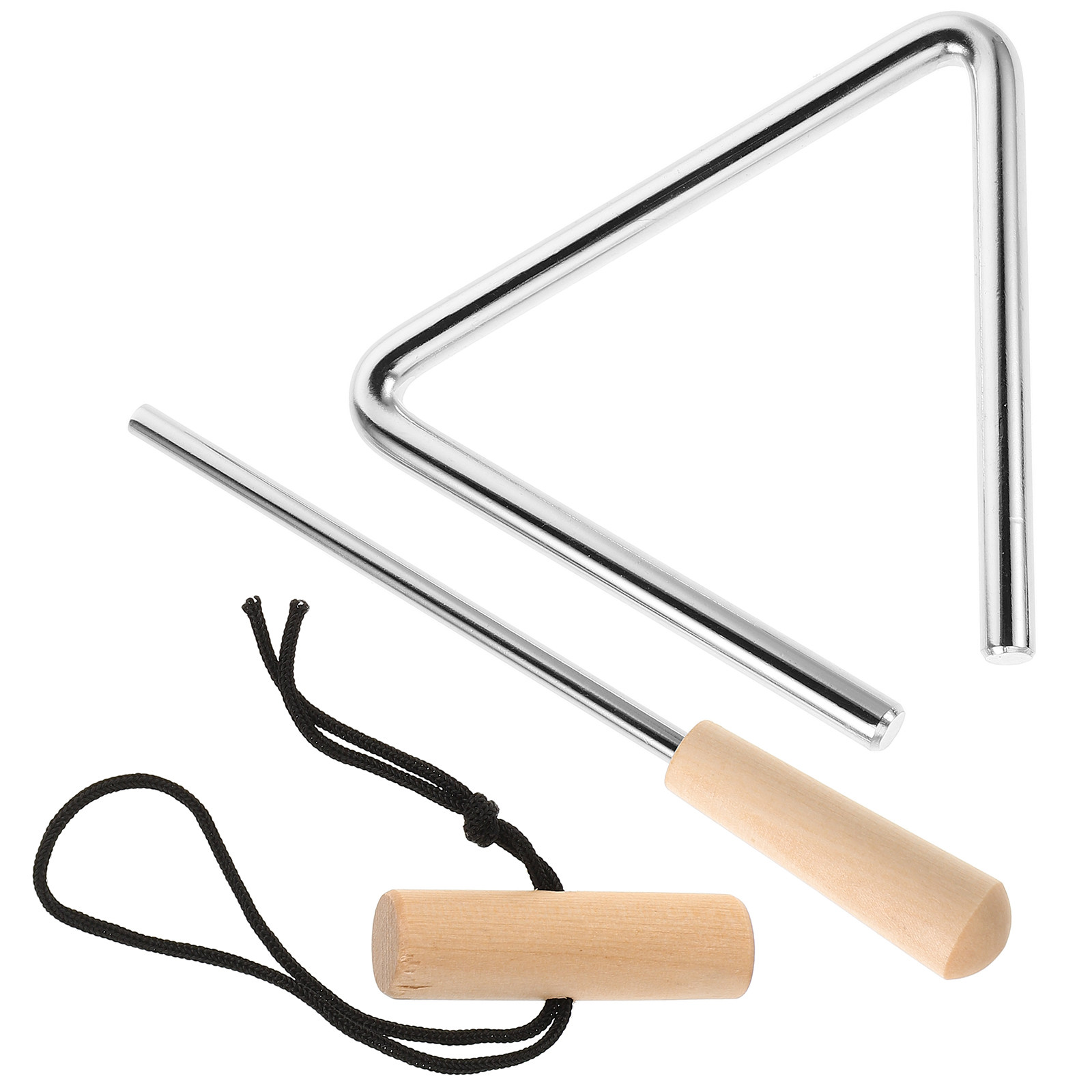 Musical Instrument Triangle - 4 インチ鉄三角形打楽器スチールミュージックベル学校バンドオルフリズム練習初心者コンサート教会用