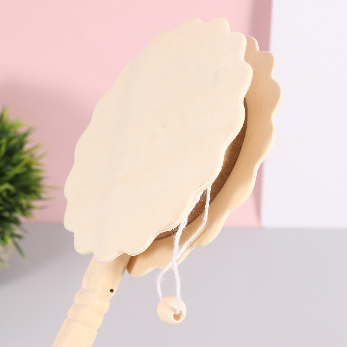 Musical Instrument Diy For Kids - 5 個ドラム型ガラガラ木製ガラガラドラム幼児用 DIY 絵画練習認知スムーズハンドル子供楽器
