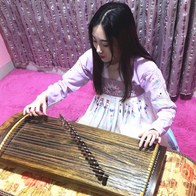 Musical Instrument Guzheng - ミニ古筝ポータブルハーフゼン21弦ツィター大人子供演奏試験指練習楽器