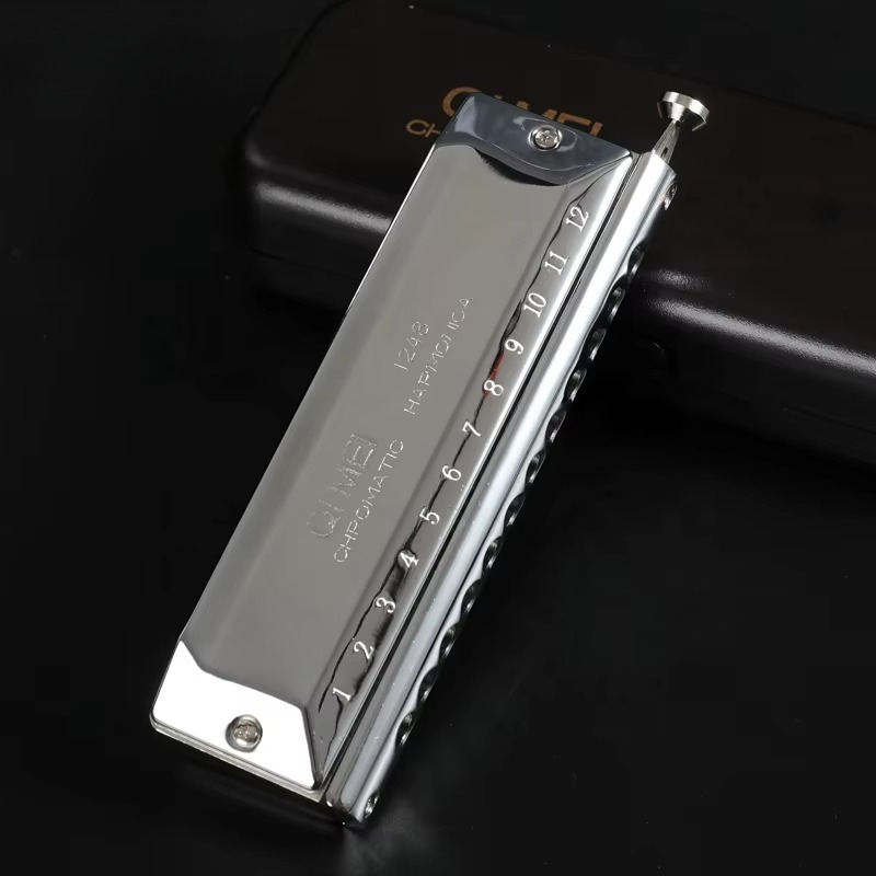Musical Instrument Note - ステンレス鋼12穴48音ポリフォニックCクロマチックハーモニカ、プロの演奏用楽器