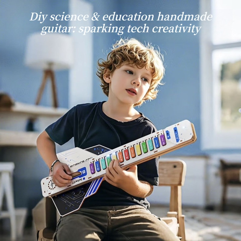 Musical Instrument Diy For Kids - DIY ストリングレスエレキギターキット子供科学技術教育玩具ギター子供自己組み立て音楽玩具材料キット