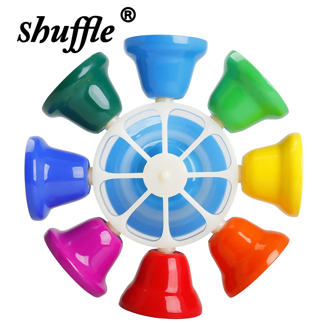 Musical Instrument Note - 十字型の日本の楽器、丈夫なスティック、回転時計、8点のハンドベル、子供のためのカラフルなおもちゃ、赤ちゃんの音楽教育