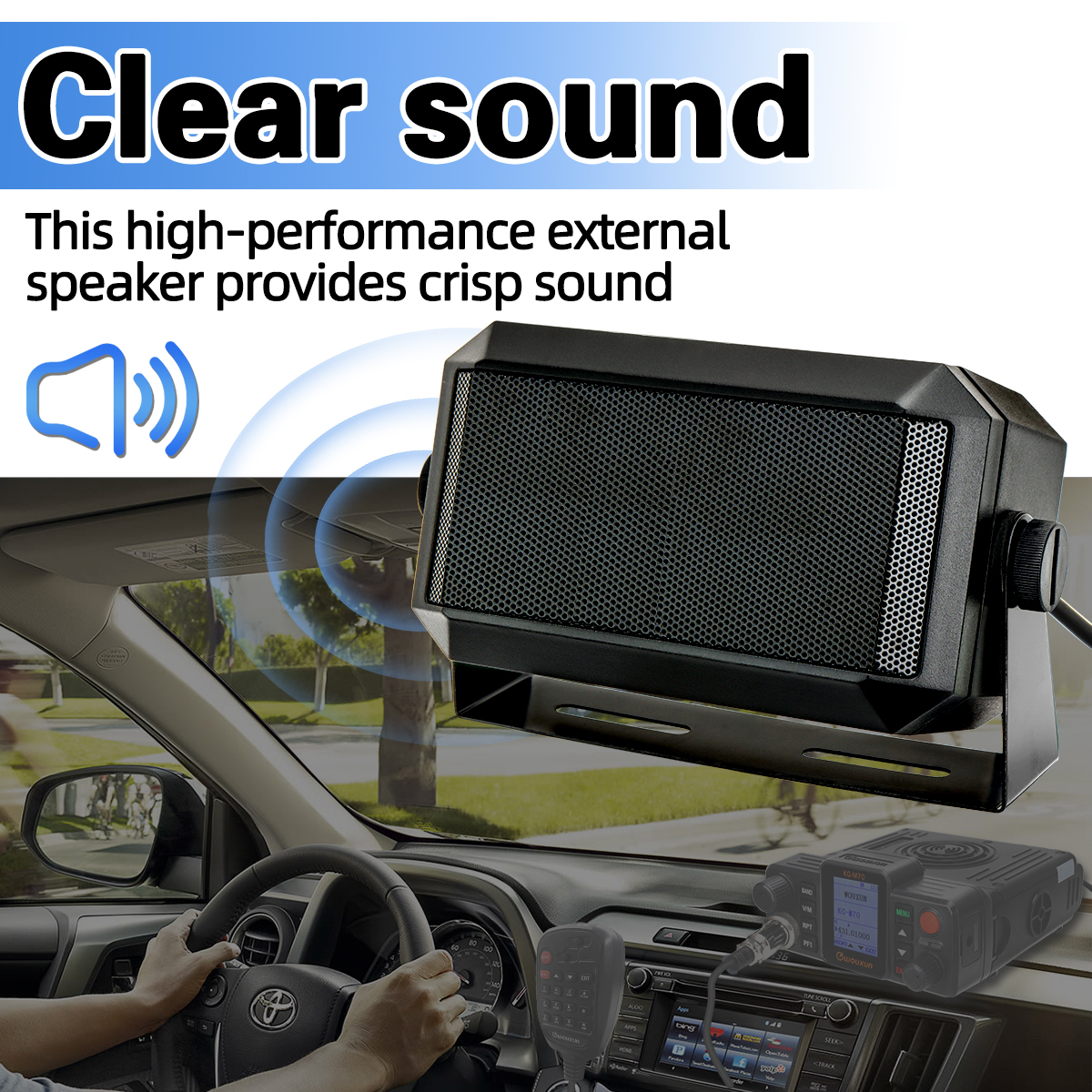 ABBREE 長方形外部通信スピーカー すべての 3.5 m - Musical Instrument Triangle のレビューと価格