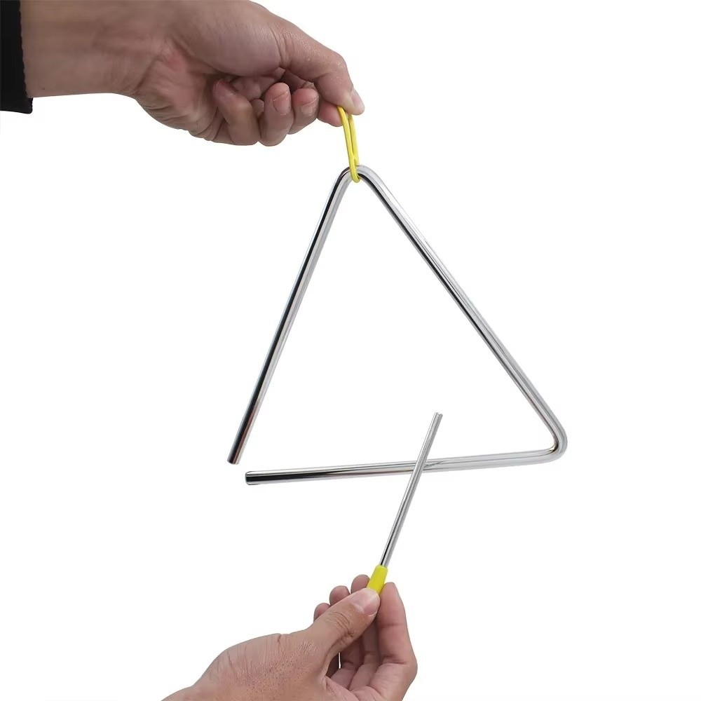 ステンレス鋼の三角形の楽器 ラバーグリップ 人間工学に基づい - Musical Instrument Triangle のレビューと価格