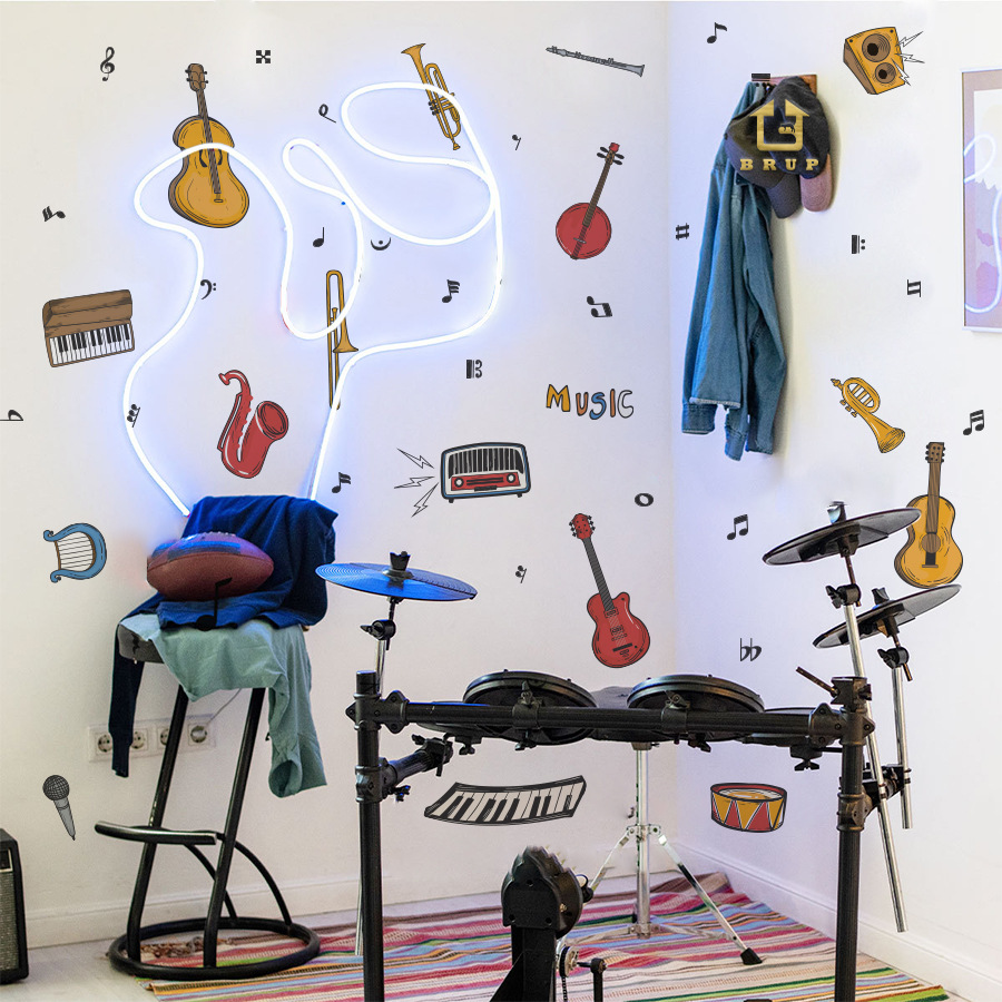 楽器ウォールステッカー DIY ビニールギターバイオリンピア - Musical Instrument Diy For Kids のレビューと価格