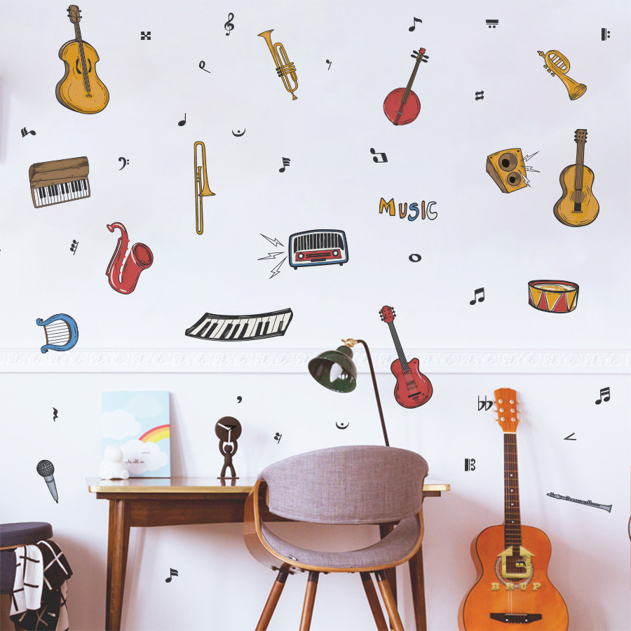楽器ウォールステッカー DIY ビニールギターバイオリンピア - Musical Instrument Diy For Kids のレビューと価格