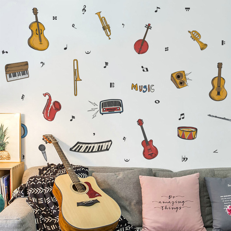 楽器ウォールステッカー DIY ビニールギターバイオリンピア - Musical Instrument Diy For Kids のレビューと価格