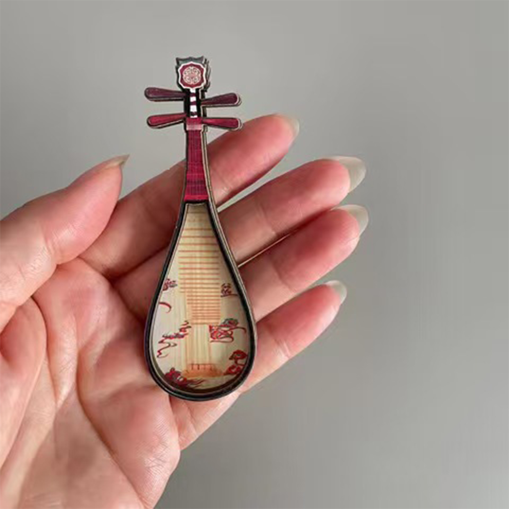 中国の伝統的な木製楽器冷蔵庫マグネット、笛管楽器と古筝のミニ - Musical Instrument Guzheng のレビューと価格