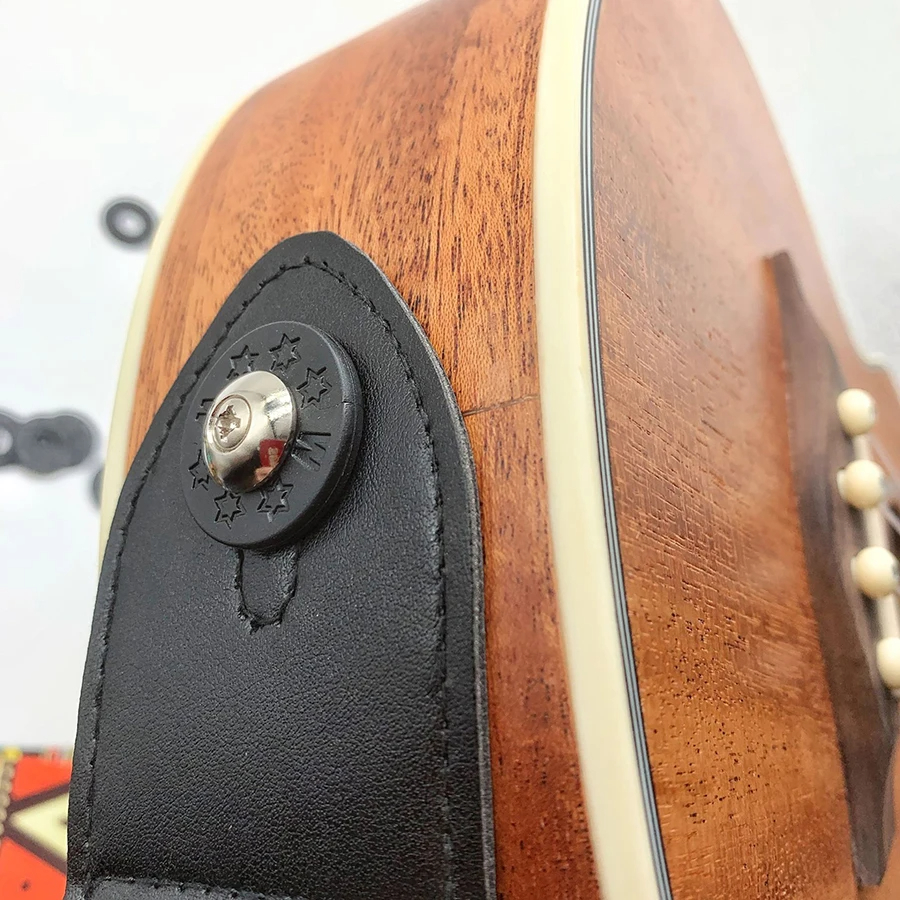 7 ピース/セットギターストラップ黒 PU レザー + 綿ウ - Musical Instrument Note のレビューと価格