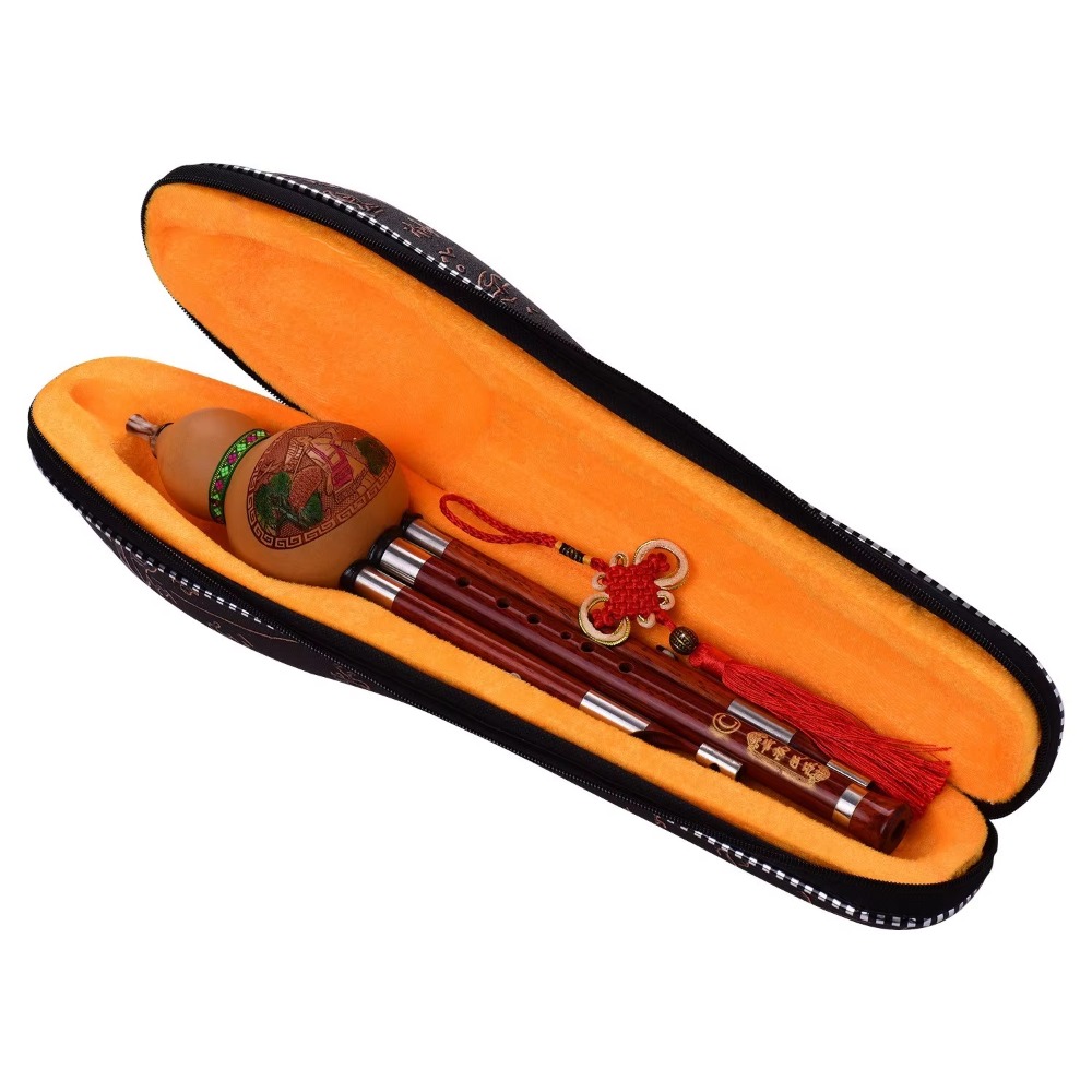 3トーンCキー フルート型笛 木製管 中国伝統楽器 中国結び - Musical Instrument Music のレビューと価格