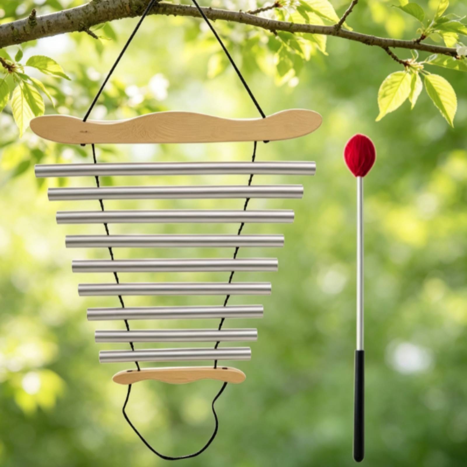 9音ウィンドチャイム 横型ウィンドチャイム マレット付き楽器 - Musical Instrument Note のレビューと価格
