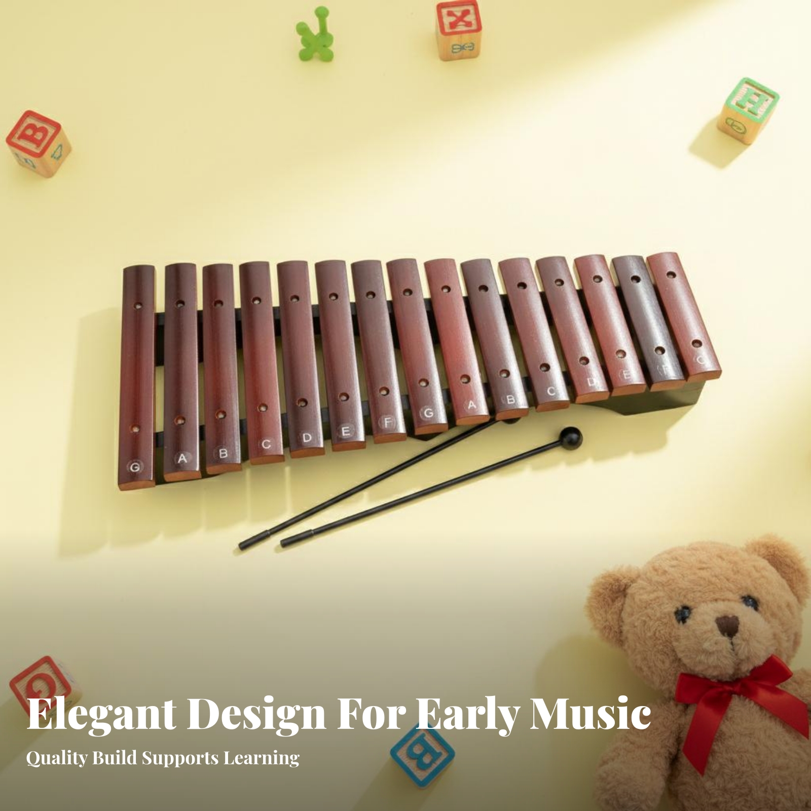 15音キシロフォン フェイクローズウッド仕上げ 音楽教育教材 - Musical Instrument Note のレビューと価格