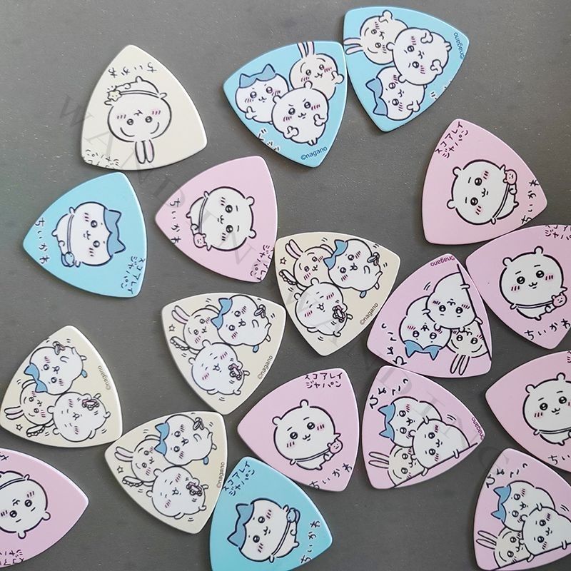 インスキュート漫画チイカワ三角ギターピック イエローブルーピ - Musical Instrument Triangle のレビューと価格