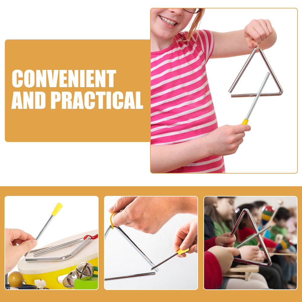 8 個の三角形鉄マレットスティック高靭性金属三角形鉄用品プロ - Musical Instrument Triangle のレビューと価格