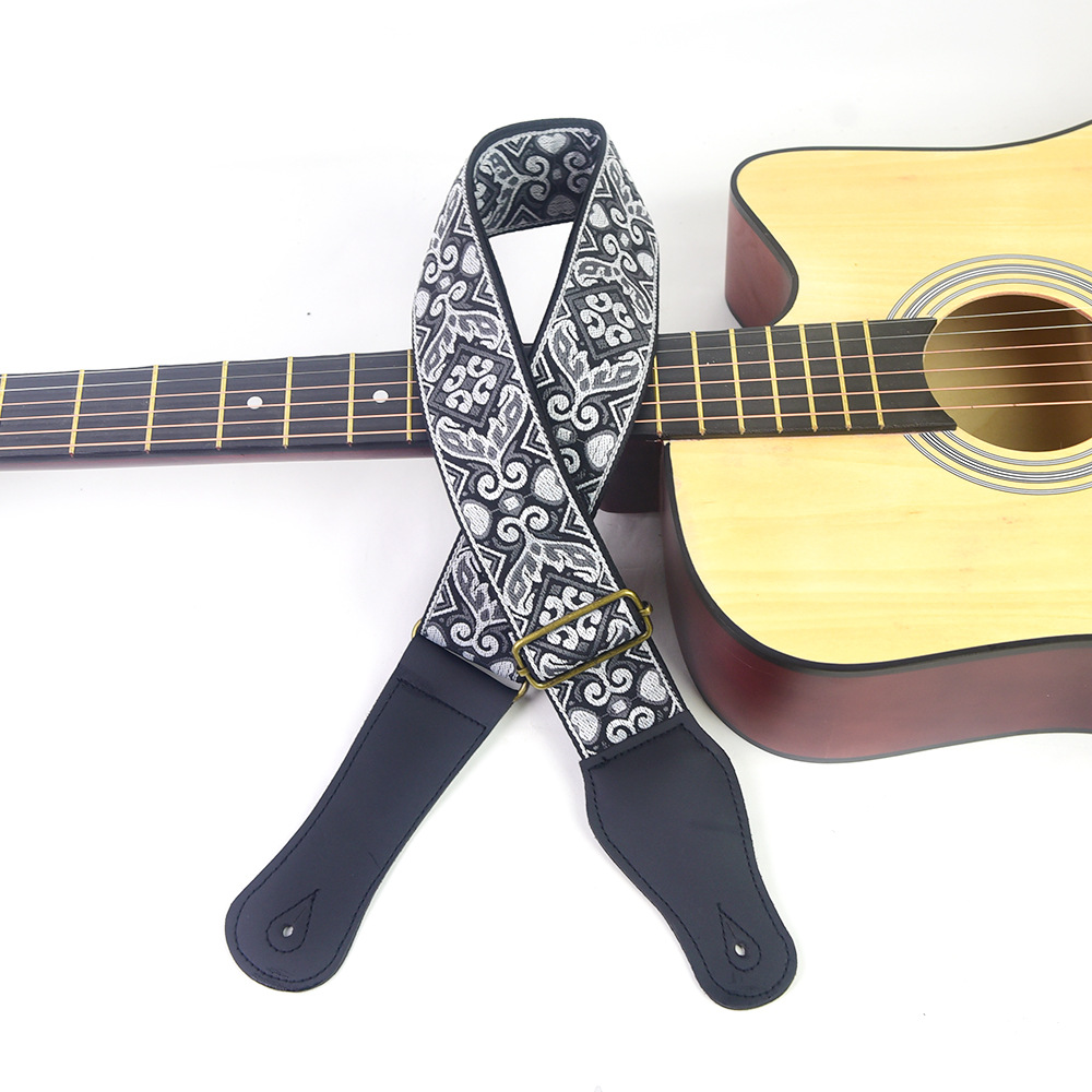ギターストラップ刺繍プリントエスニックスタイル調節可能なギタ - Musical Instrument Note のレビューと価格