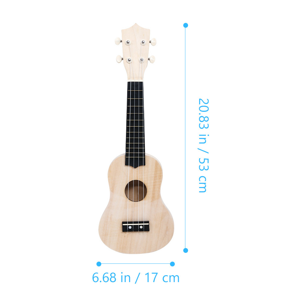 1 セット DIY 木製ウクレレ作成キット子供用クリエイティ - Musical Instrument Diy For Kids のレビューと価格