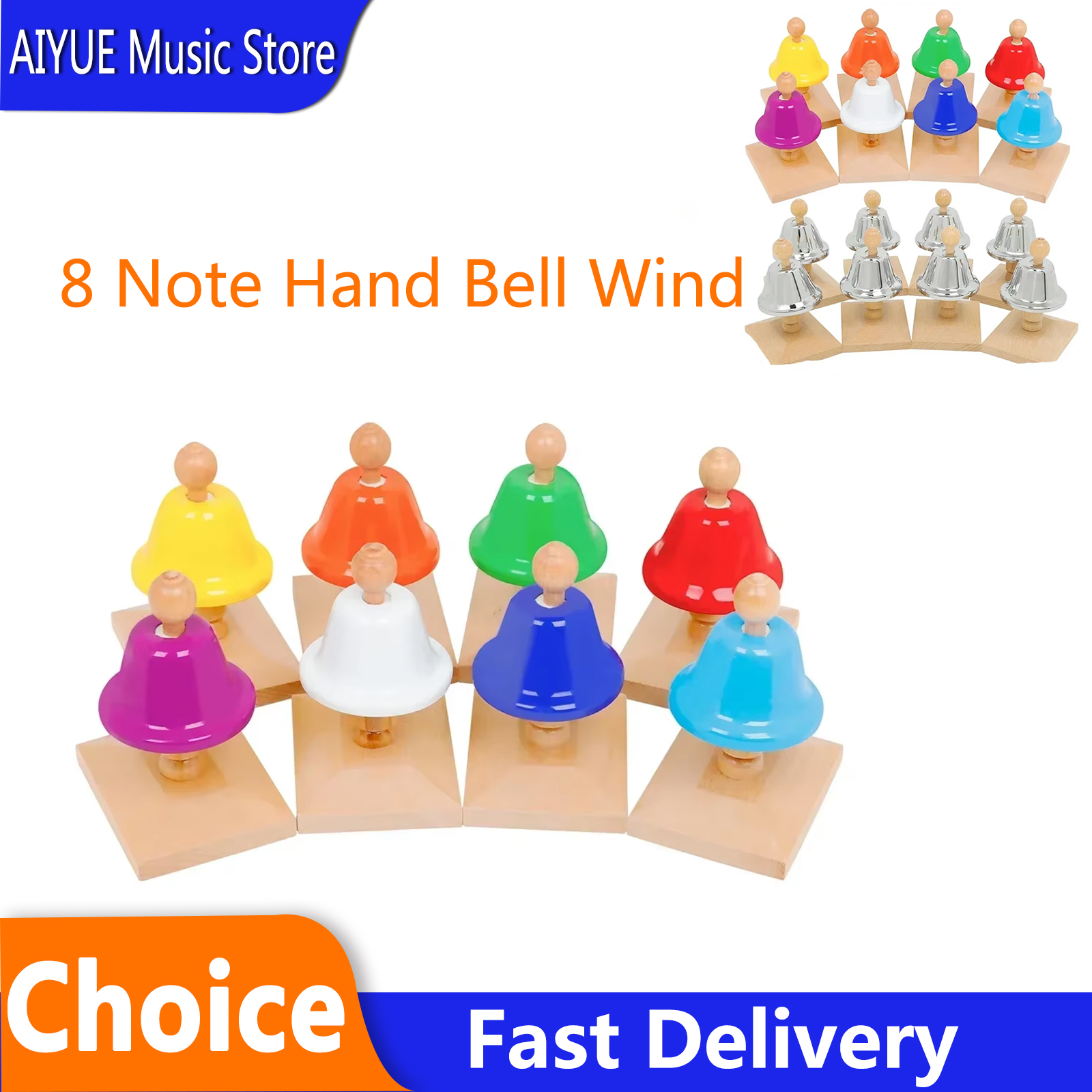 8音ハンドベルウィンドデスクミュージカルベルセット（マレット - Musical Instrument Note のレビューと価格